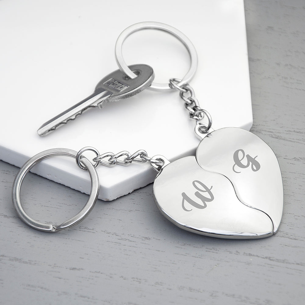 Personalized Joining Hearts Magnetic Couples Keyrings - GiftsofaKind