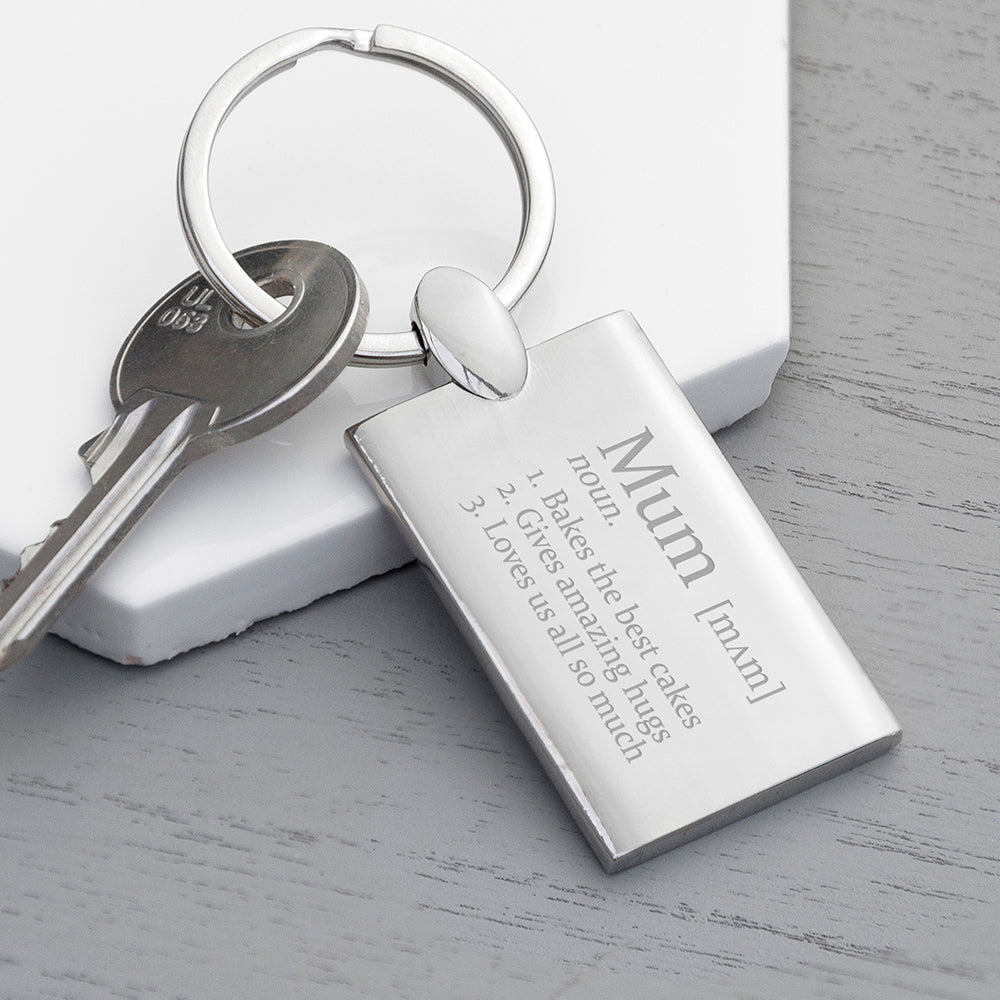 Personalized Keyrings - Personalized Definition Rectangle Keyring 