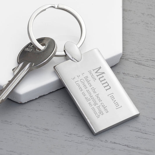 Personalized Definition Rectangle Keyring