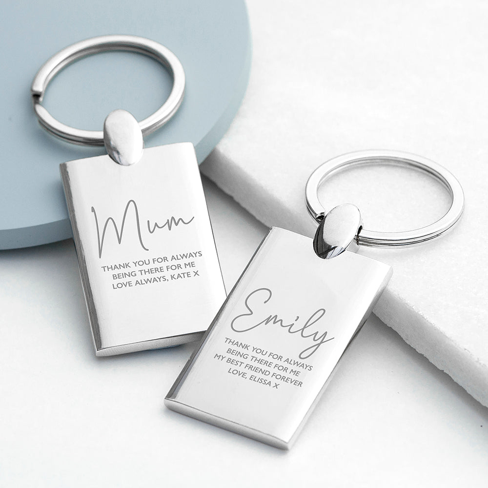 Personalized Keyrings - Personalized Special Person Rectangle Keyring 