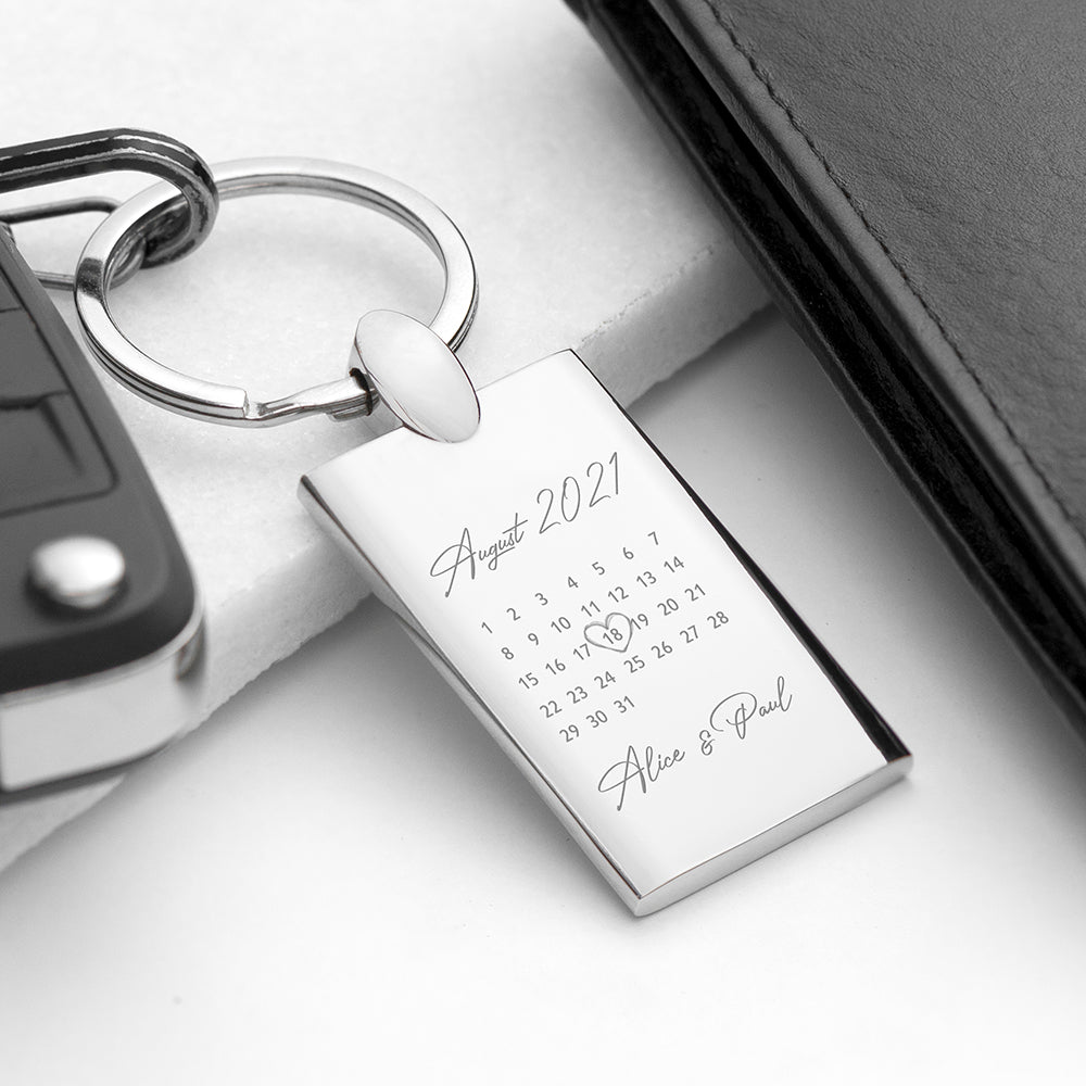 Personalized Special Date Keyring - GiftsofaKind