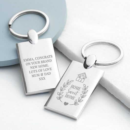 Personalized Home Sweet Home Keyring