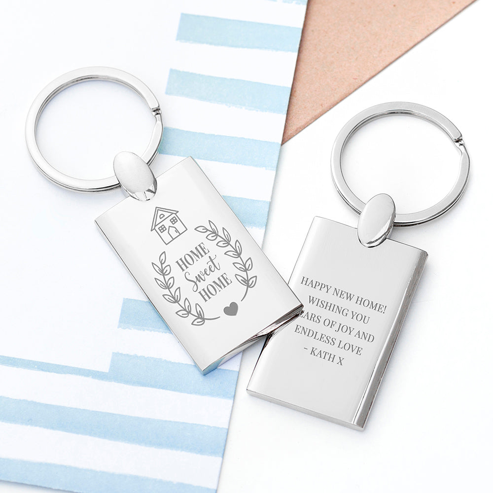 Personalized Keyrings - Personalized Home Sweet Home Keyring 