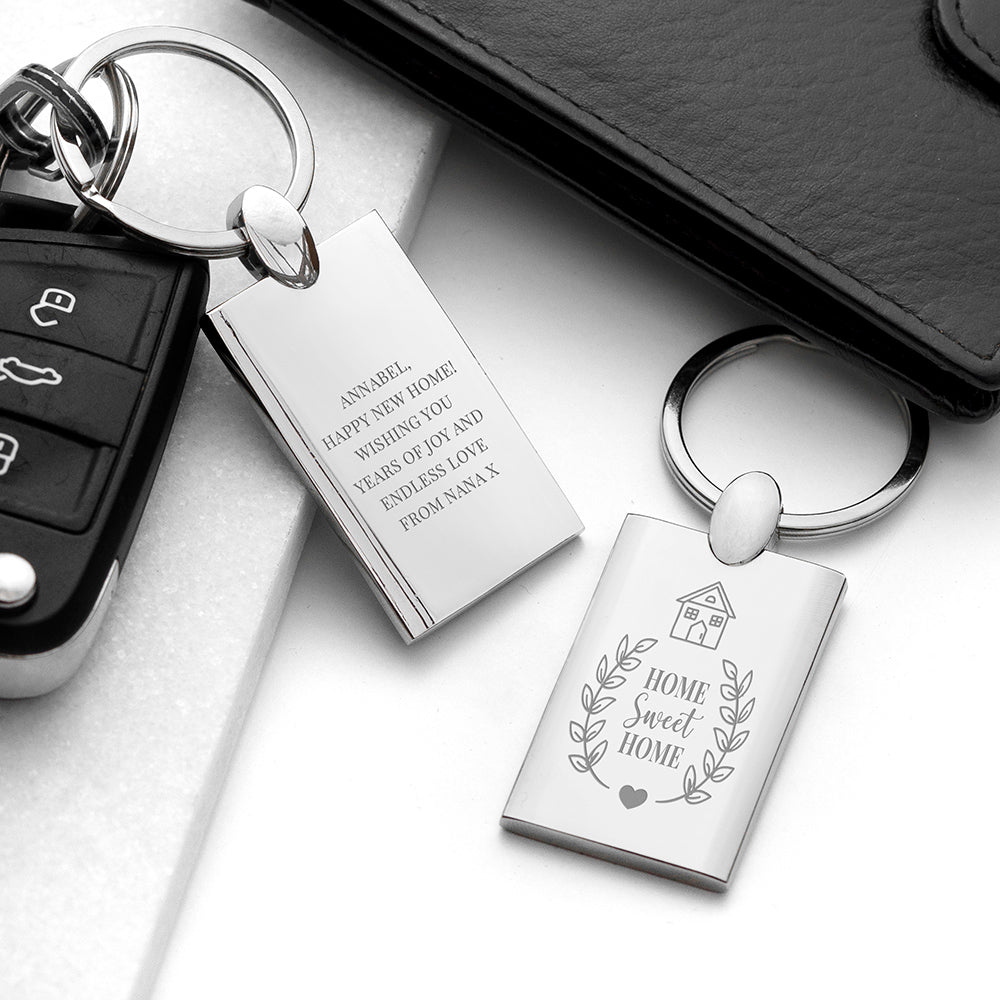 Personalized Keyrings - Personalized Home Sweet Home Keyring 