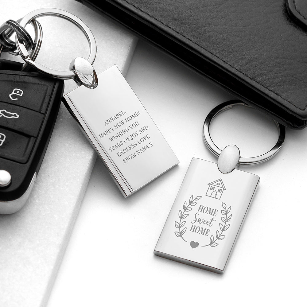 Personalized Home Sweet Home Keyring - GiftsofaKind