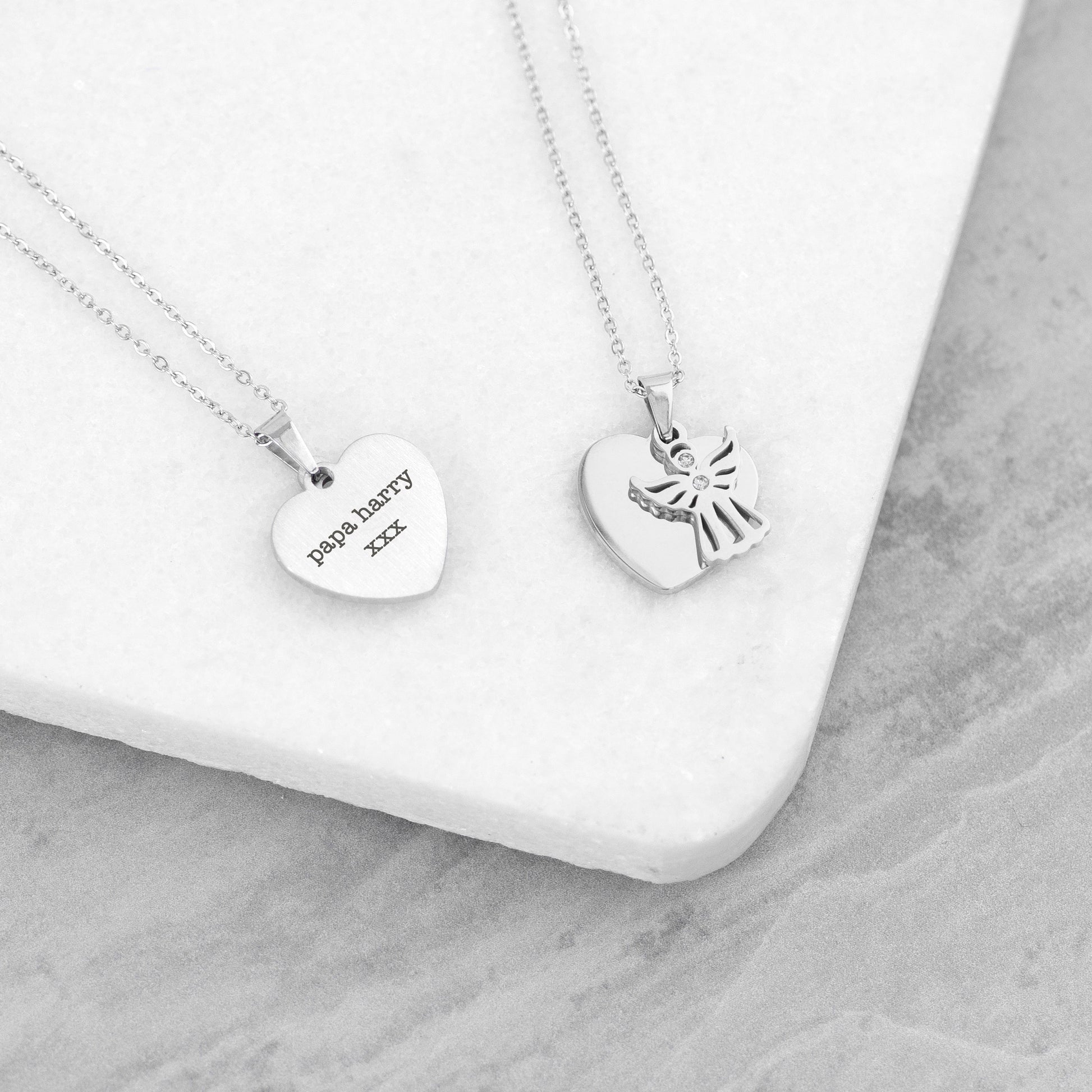 Personalized Necklaces - Personalized Guardian Angel Necklace 