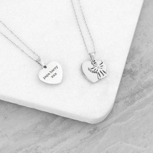 Personalized Guardian Angel Necklace