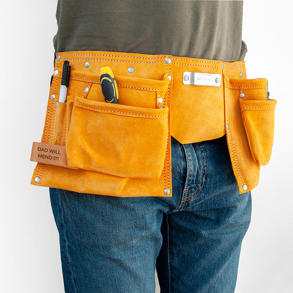 Personalized DIY Tools - Personalized 11-Pocket Leather Tool Belt 