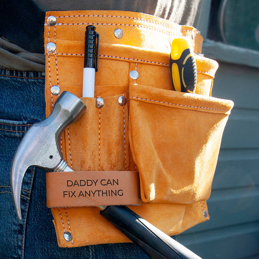 Personalized 11-Pocket Leather Tool Belt