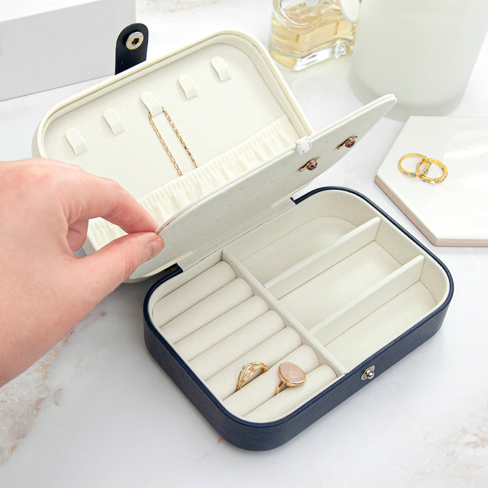 Personalized Jewellery Boxes & Storage - Personalized Midnight Blue Jewellery Case 