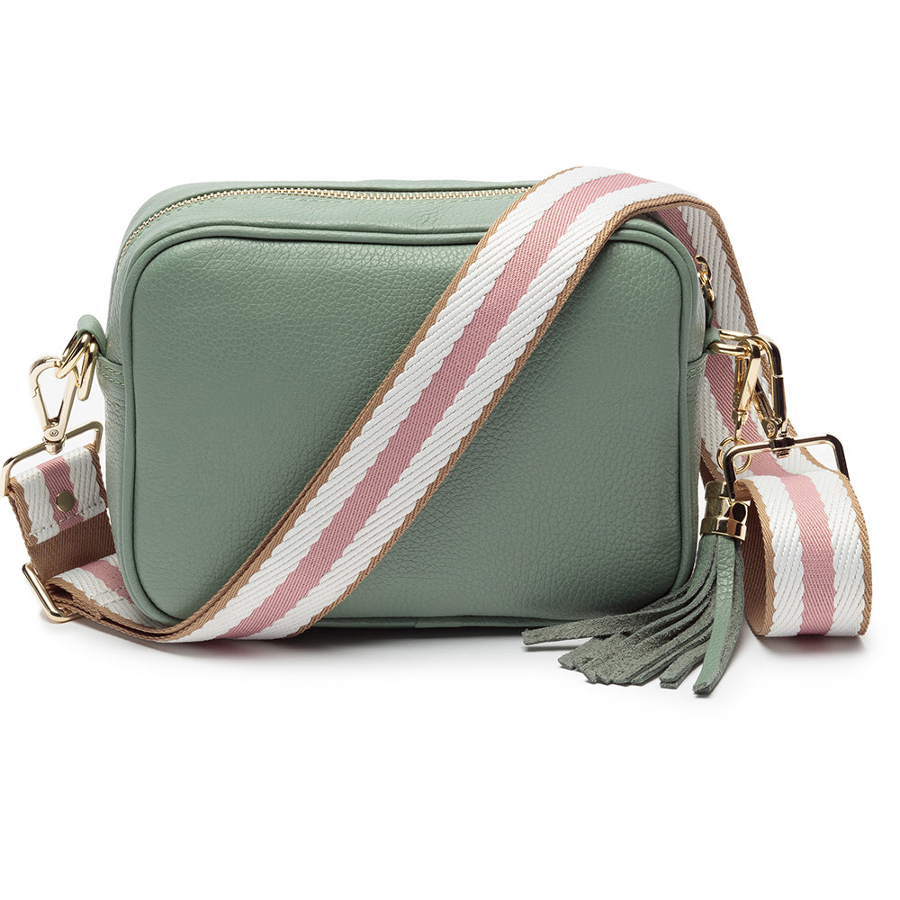 Personalized Cross Body Bags - Personalized Cross Body Mint Leather Bag 