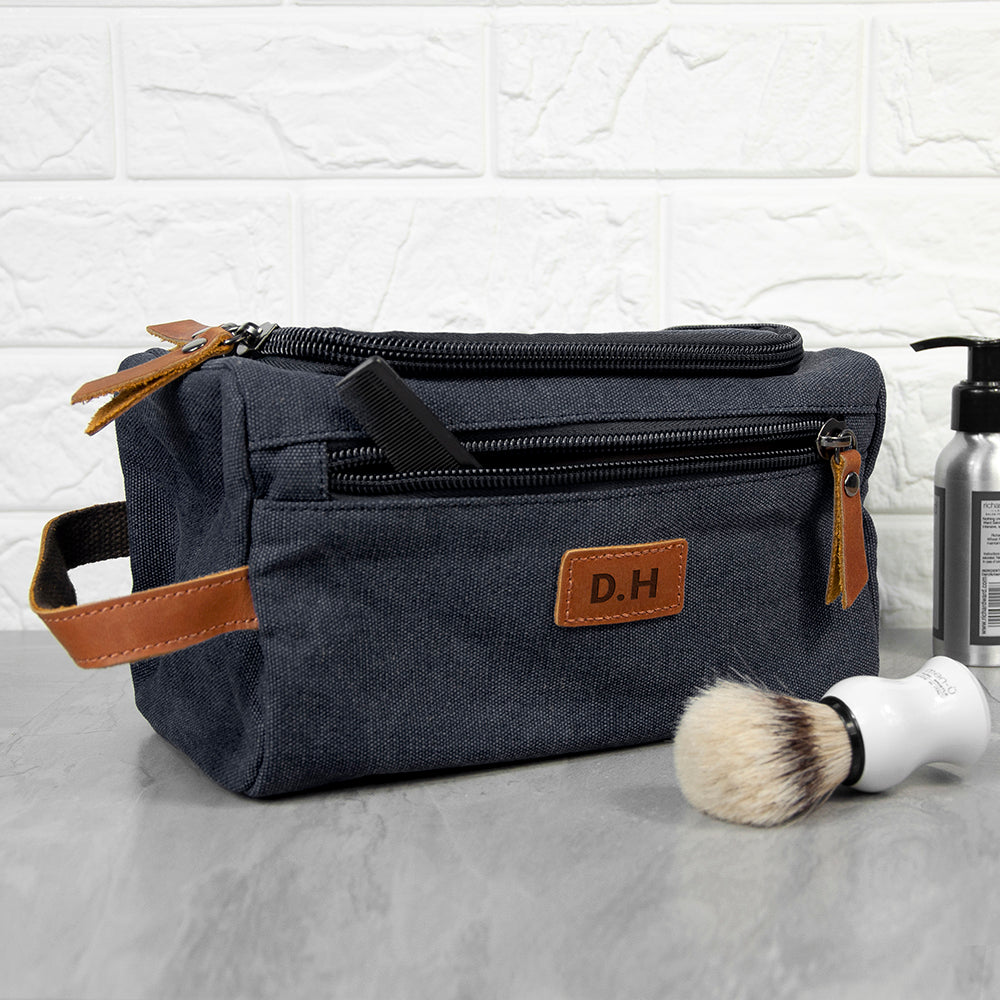 Personalized Men's Washbags - Personalized Jetsetter Denim Wash Bag 