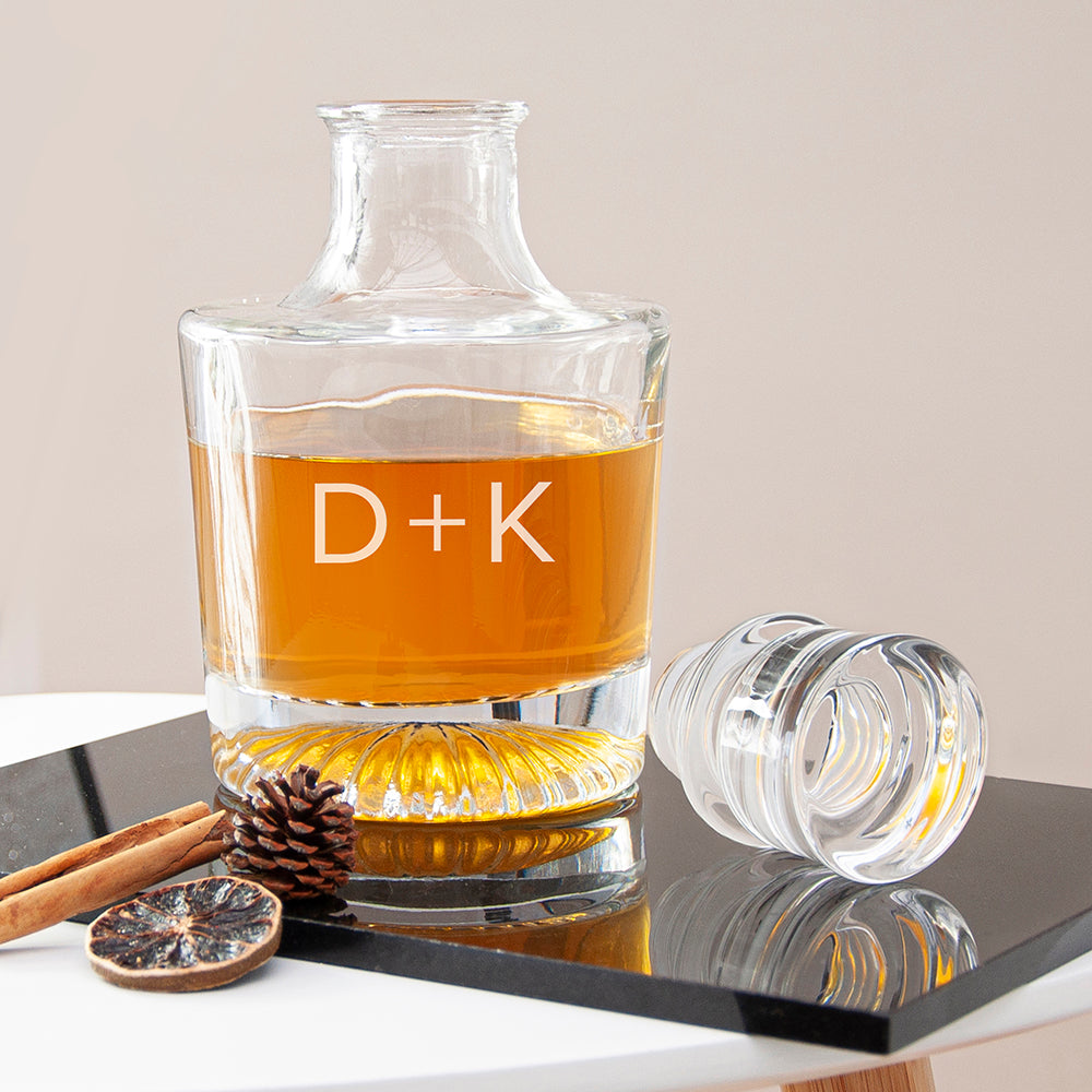 Personalized Decanters - Personalized Elegance Initials Round Decanter 