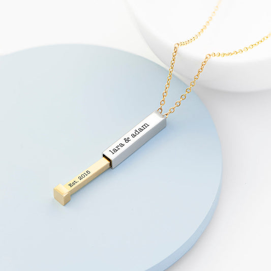 Personalized Capsule Necklace With Hidden Message