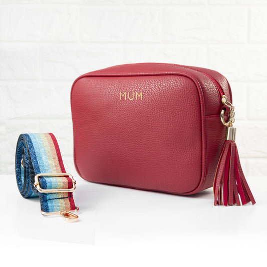 Personalized Crossbody Bag in Red