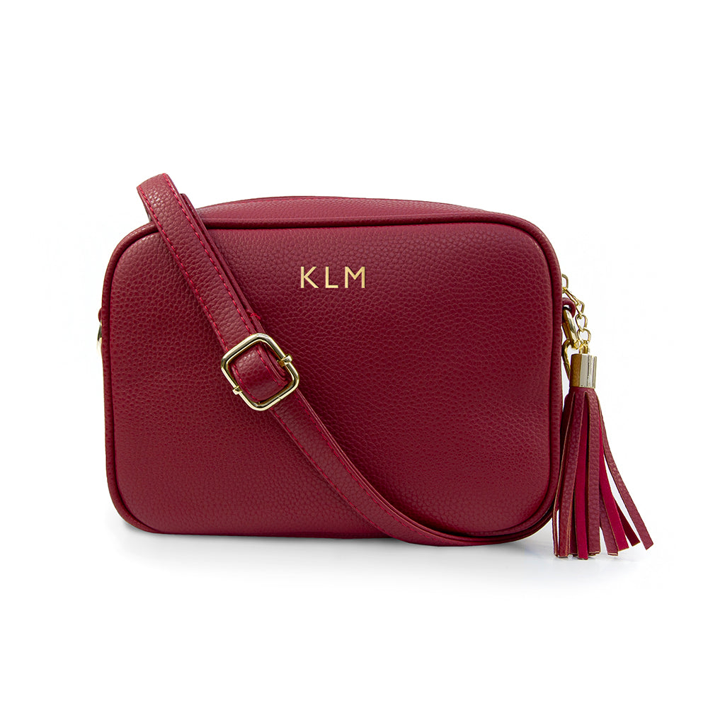 Personalized Cross Body Bags - Personalized Crossbody Bag in Red 