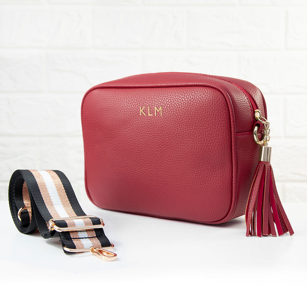 Personalized Cross Body Bags - Personalized Crossbody Bag in Red 