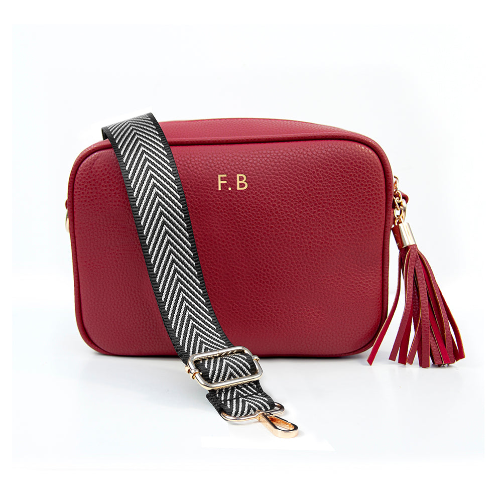 Personalized Cross Body Bags - Personalized Crossbody Bag in Red 