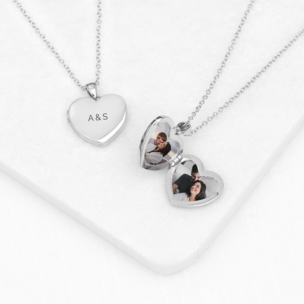Personalized Necklaces - Personalized Heart Photo Locket 