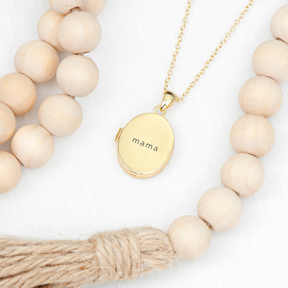 Personalized Necklaces - Personalized Oval Photo Locket 