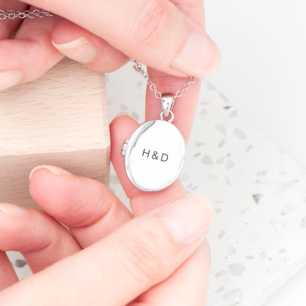 Personalized Necklaces - Personalized Oval Photo Locket 