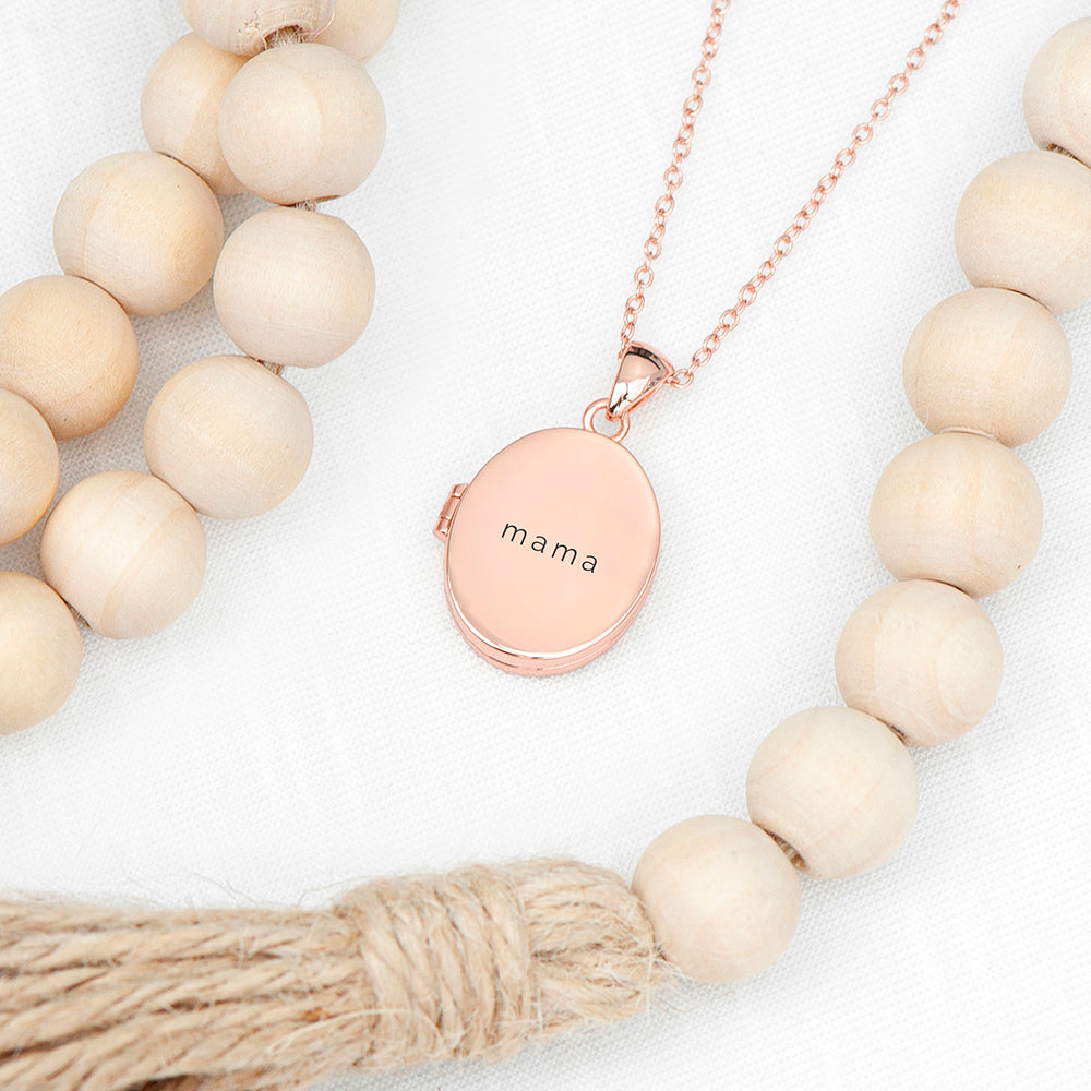 Personalized Necklaces - Personalized Oval Photo Locket 