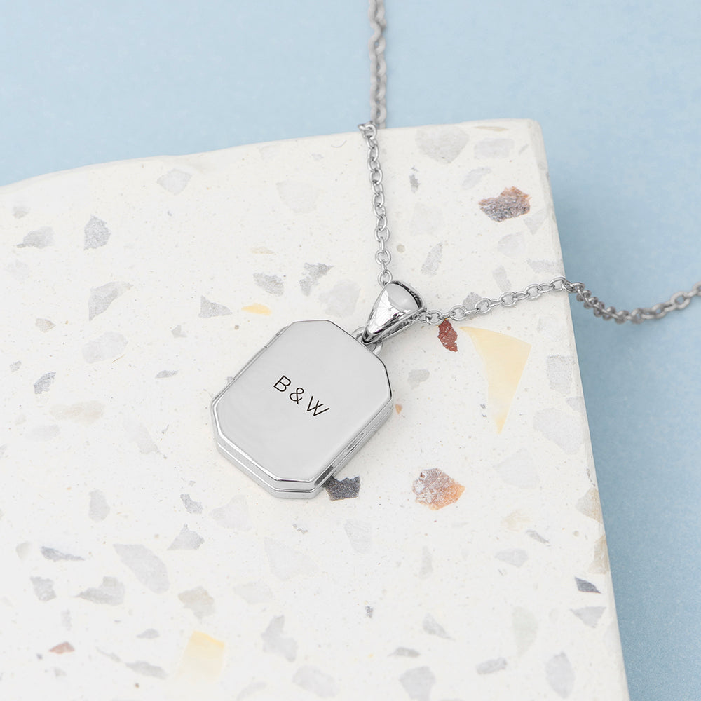 Personalized Necklaces - Personalized Rectangular Photo Locket 