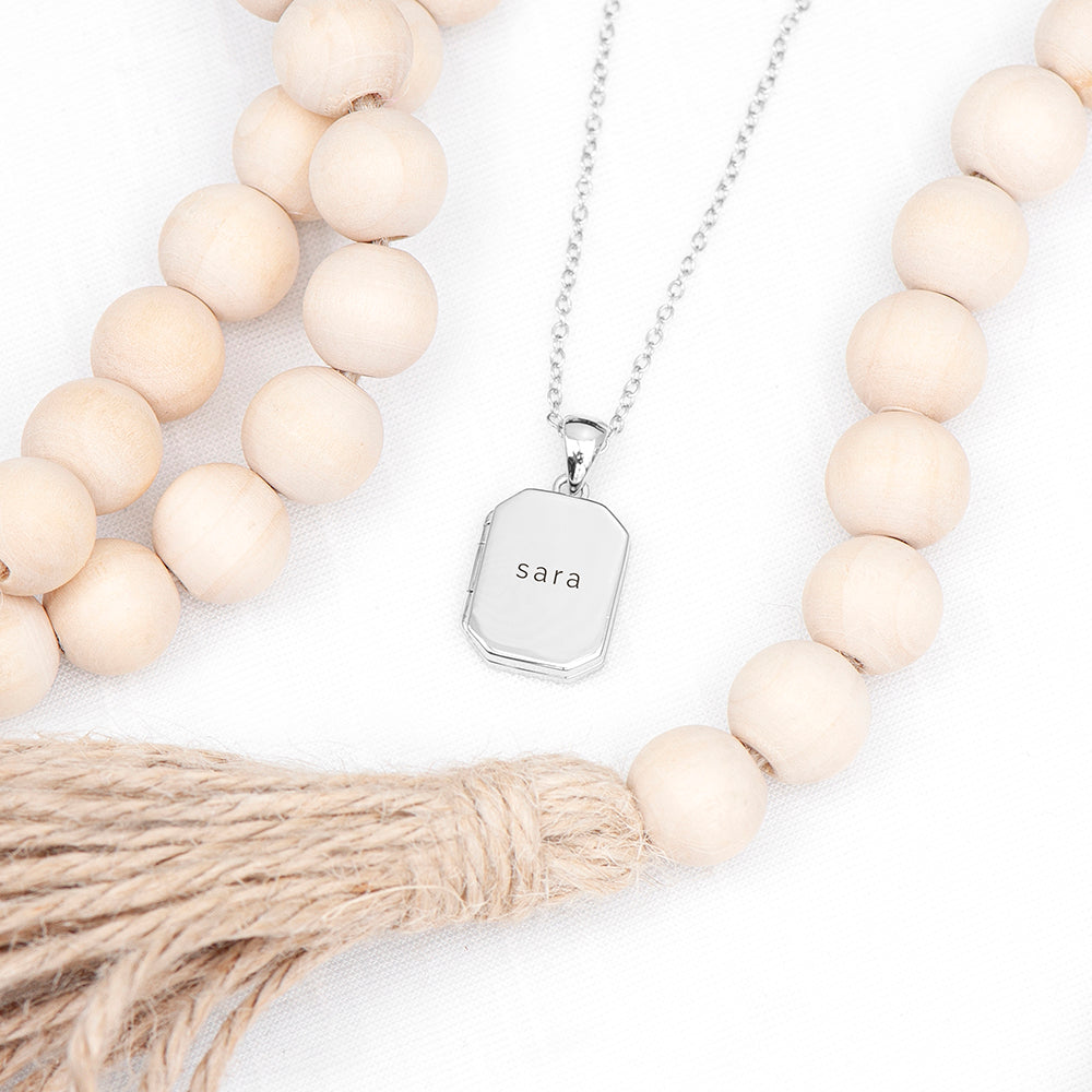 Personalized Necklaces - Personalized Rectangular Photo Locket 