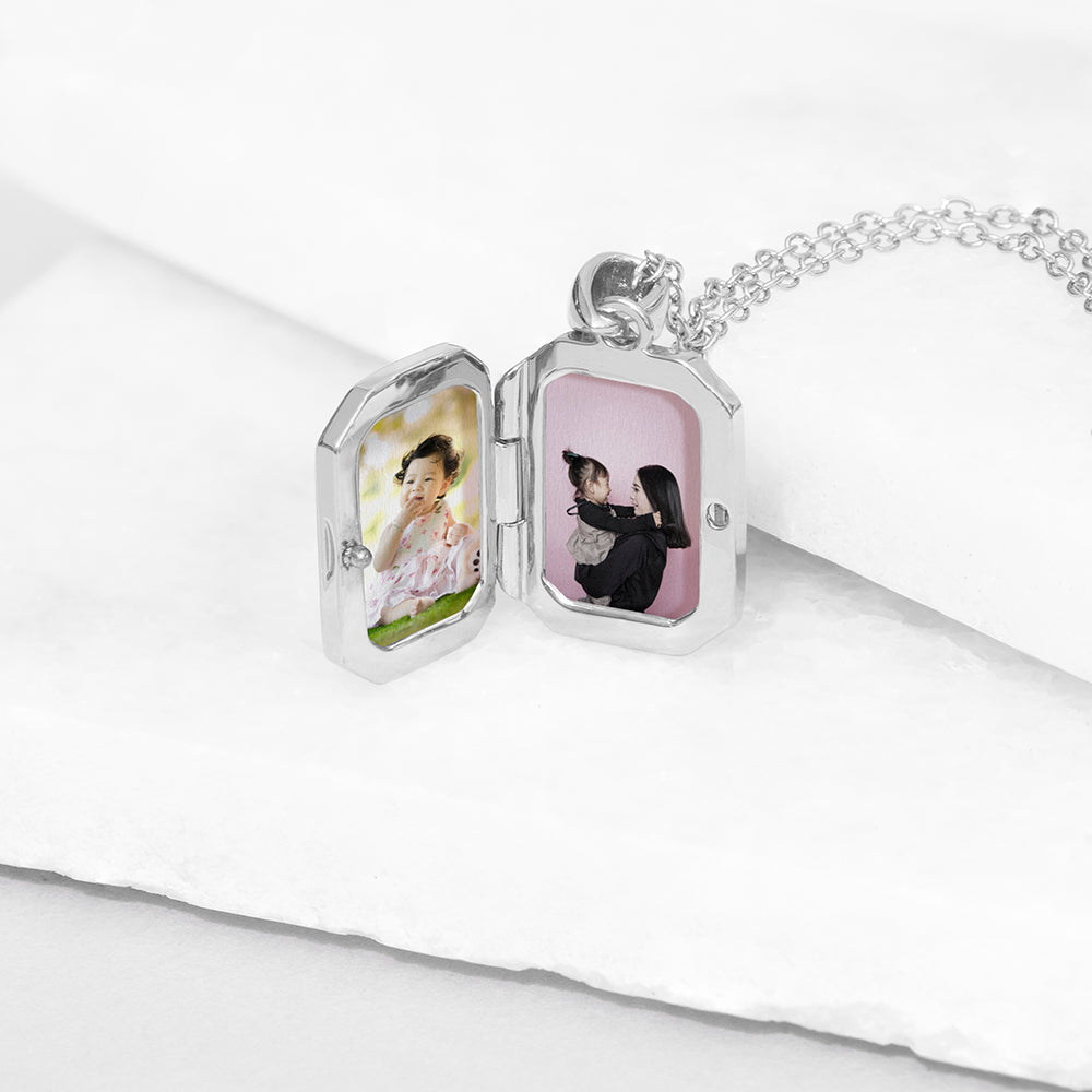 Personalized Necklaces - Personalized Rectangular Photo Locket 