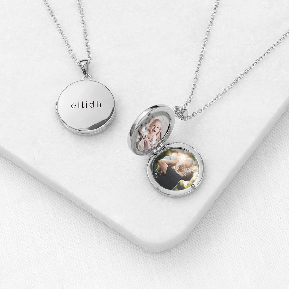 Personalized Necklaces - Personalized Round Photo Locket 