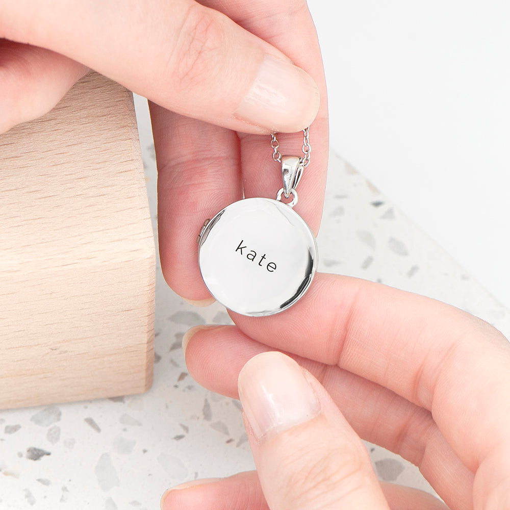 Personalized Round Photo Locket - GiftsofaKind