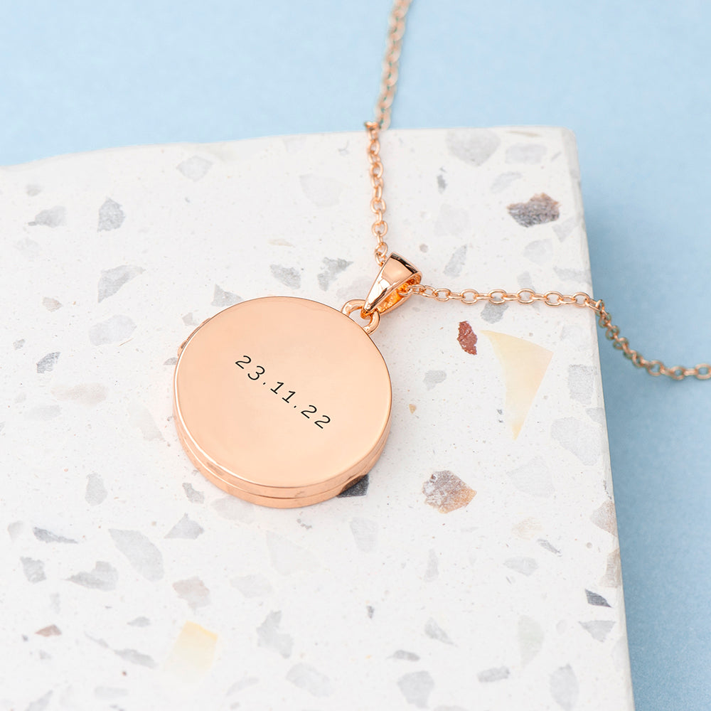 Personalized Necklaces - Personalized Round Photo Locket 