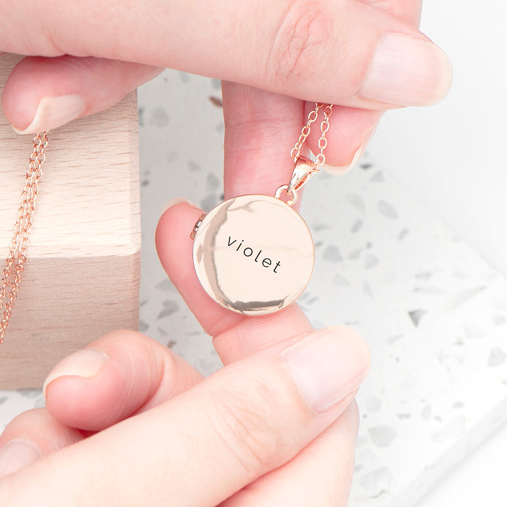 Personalized Necklaces - Personalized Round Photo Locket 