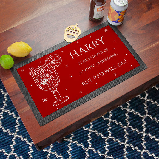 Personalised Wine Pun Bar Mat