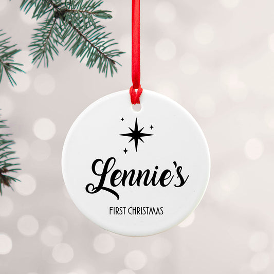 Personalised Minimalist Christmas Icon Ornament