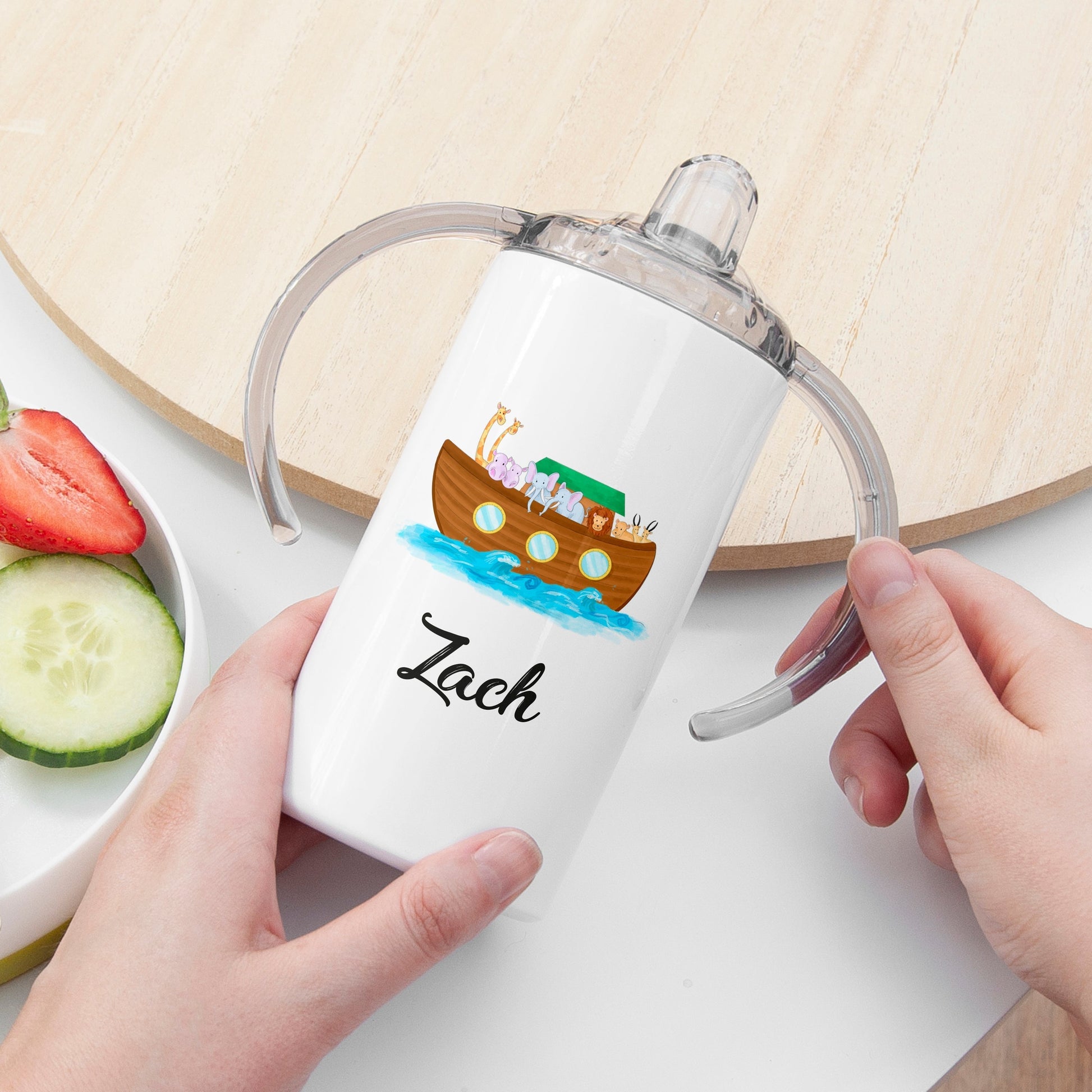 Personalized Mugs - Personalized Noah's Ark Kids Sippy Cup 