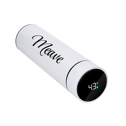 Personalized Thermos with Temperature Display in Black