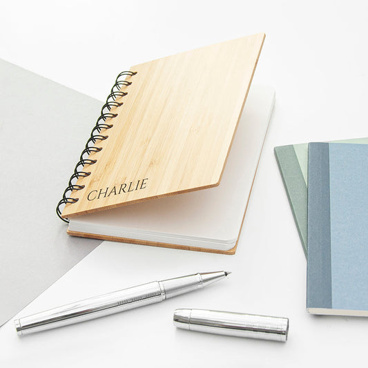 Personalized Bamboo Notebook