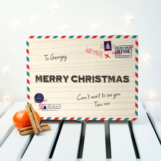 Personalised International Mail Christmas Tea Box