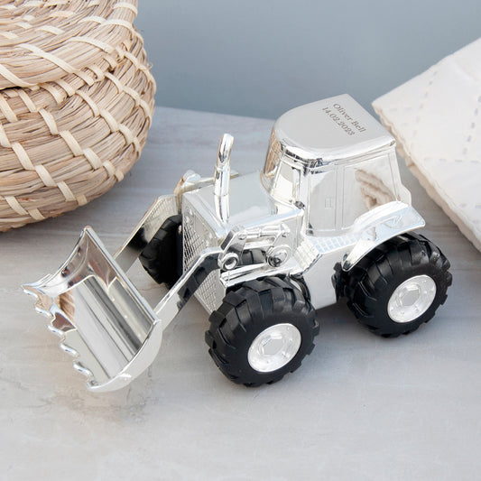 Personalized Silver Plated Digger Money Box