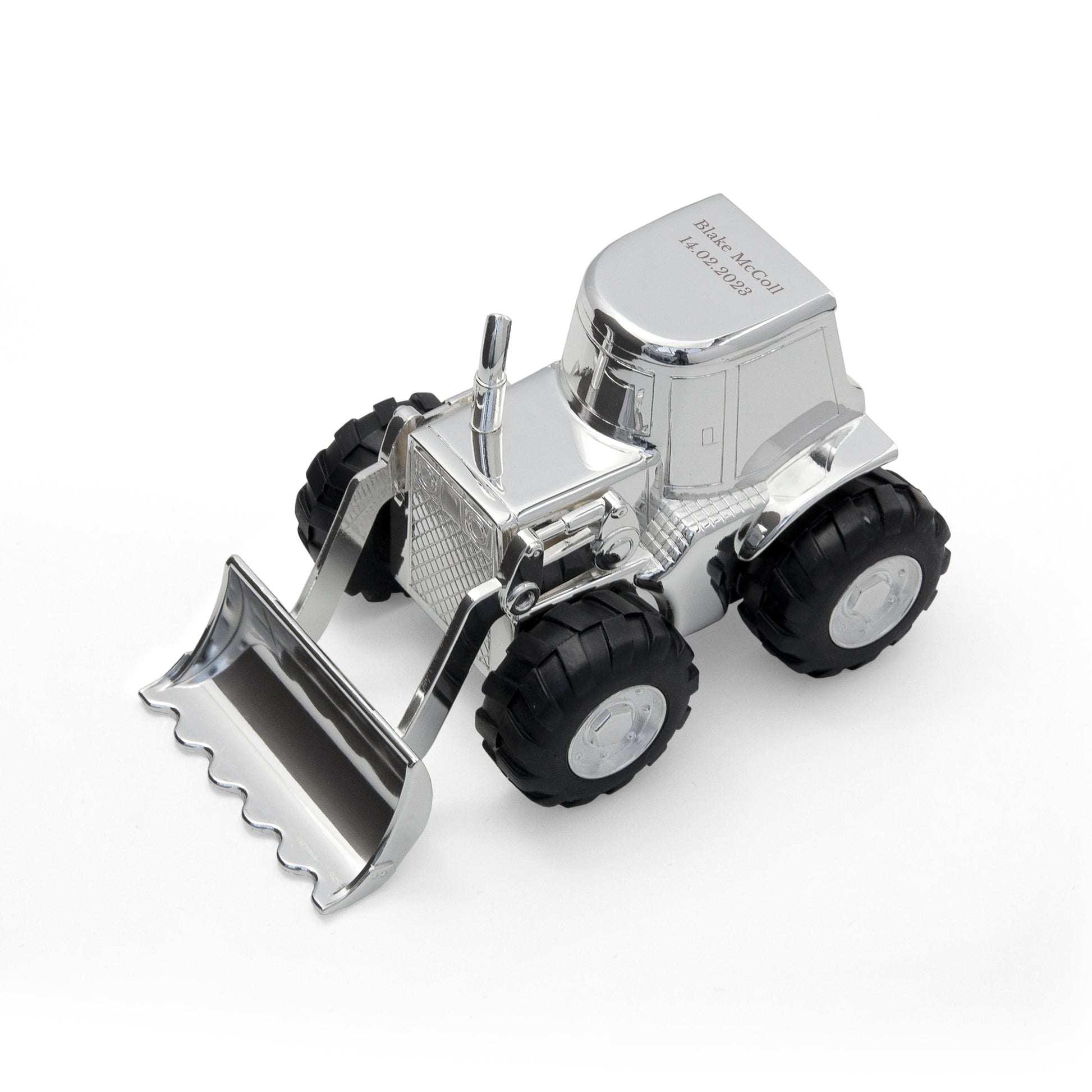 Personalized Money Boxes - Personalized Silver Plated Digger Money Box 