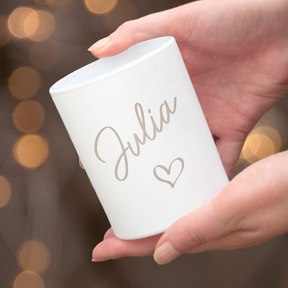 Personalized Candle Holders - Personalized Heart Candle Holder 