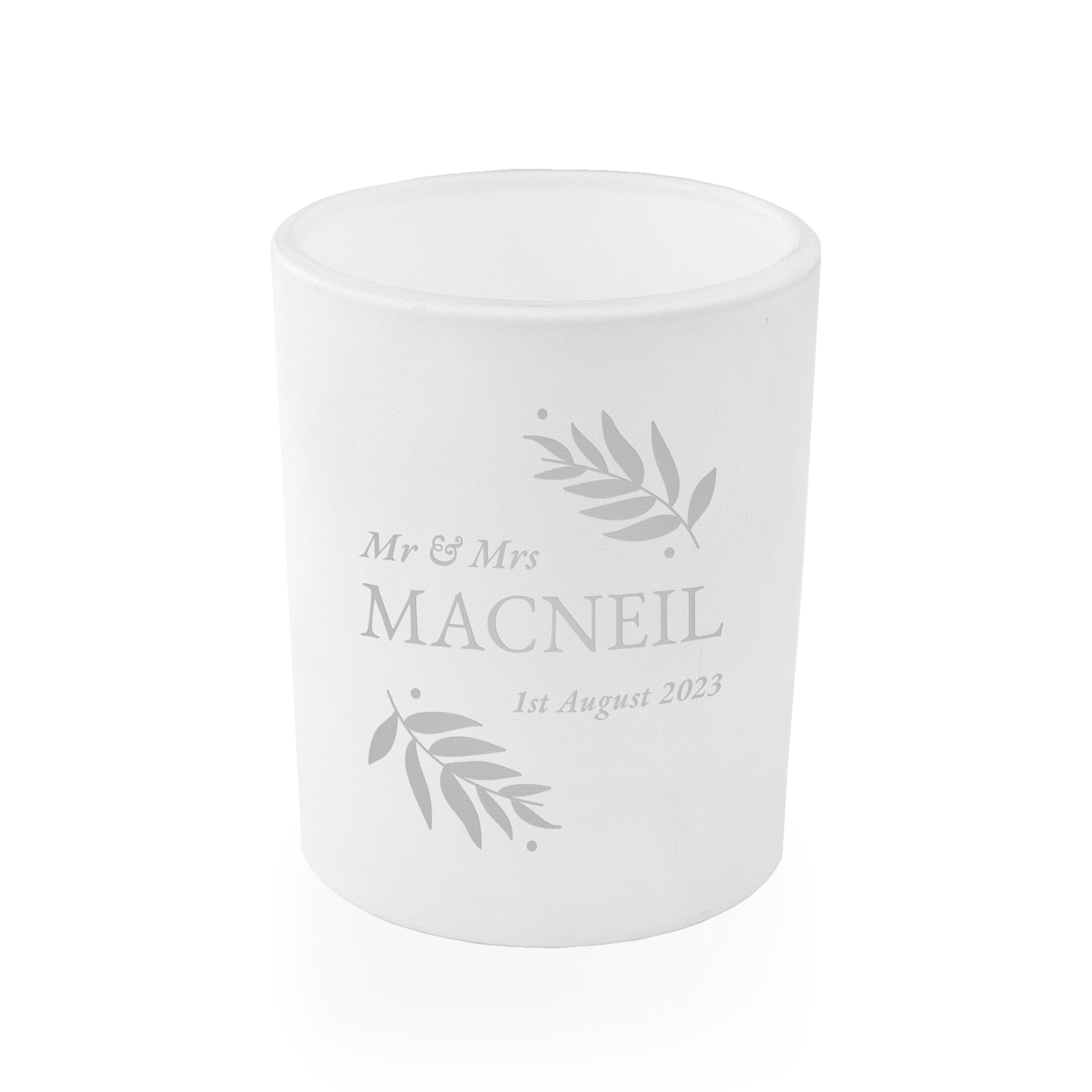 Personalized Wedding Date Candle Holder - GiftsofaKind