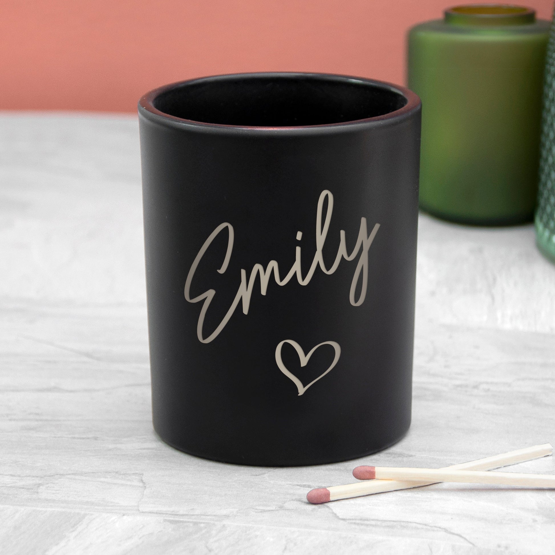 Personalized Candle Holders - Personalized Heart Candle Holder 