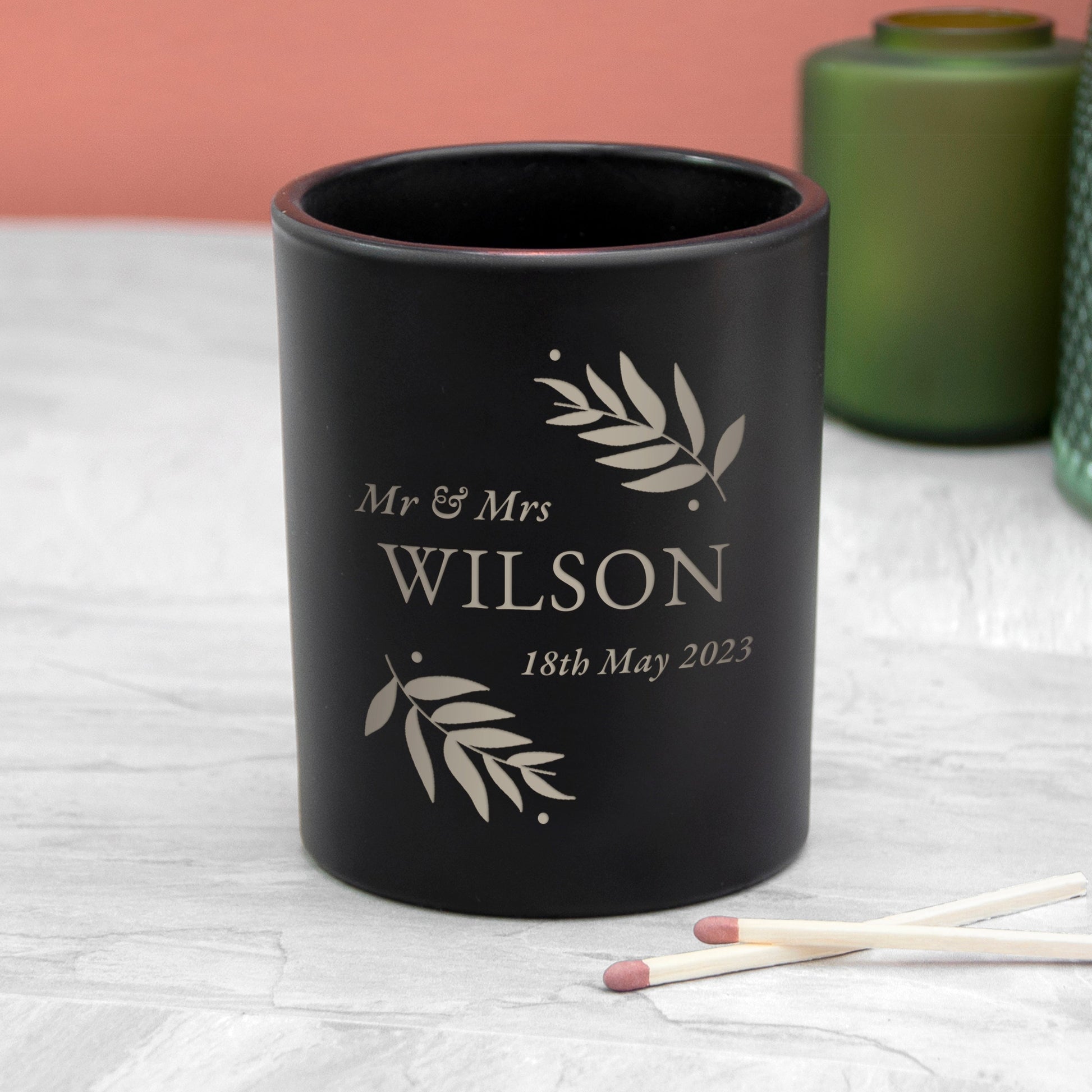 Personalized Candle Holders - Personalized Wedding Date Candle Holder 