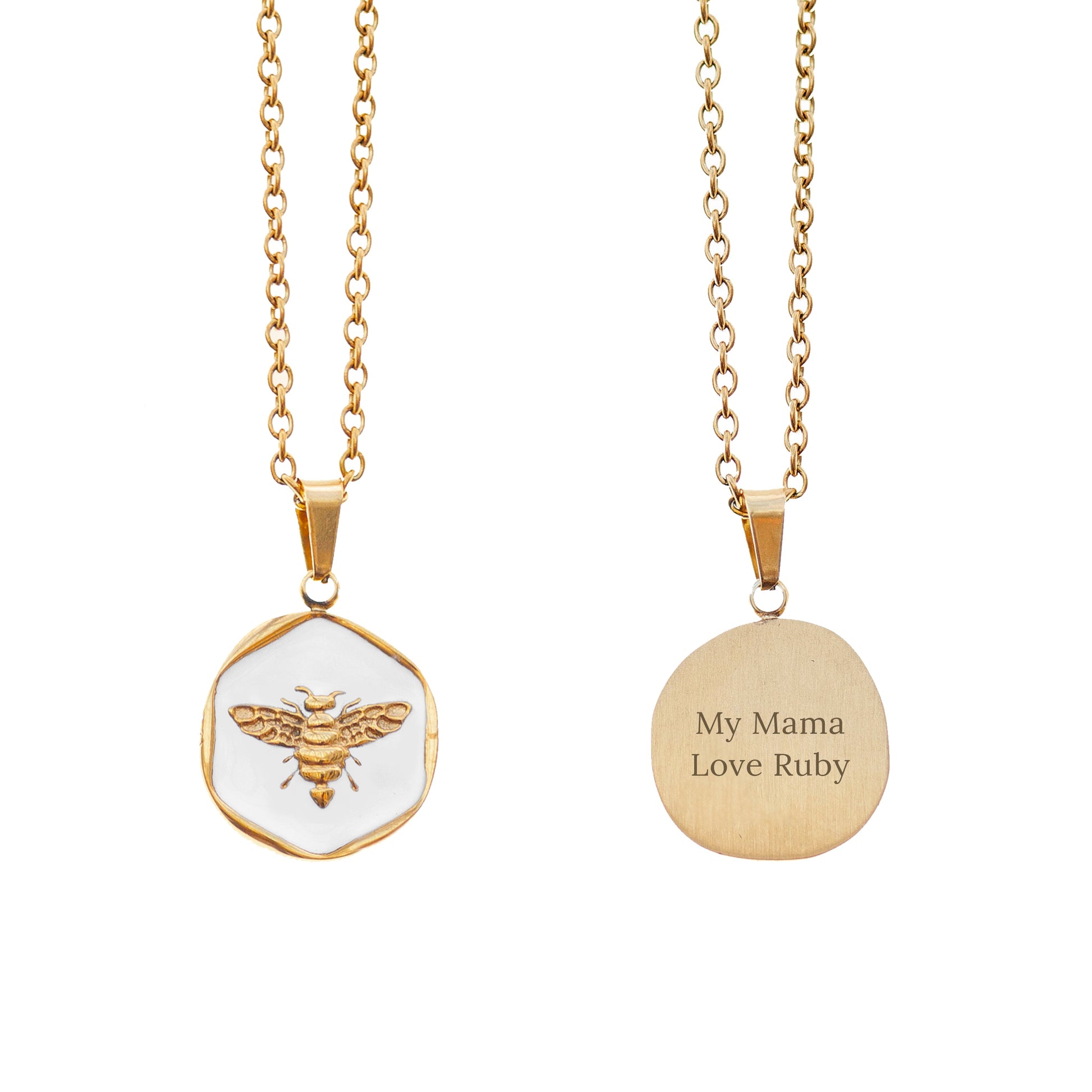 Personalised Honey Bee Pendant and Necklace - Lovesakes