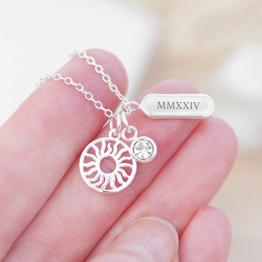 Personalized Eternal Sun Charms Necklace