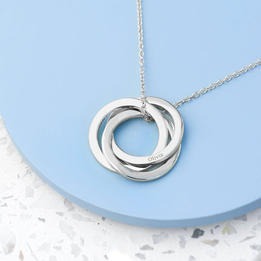 Personalized Russian Ring Necklace