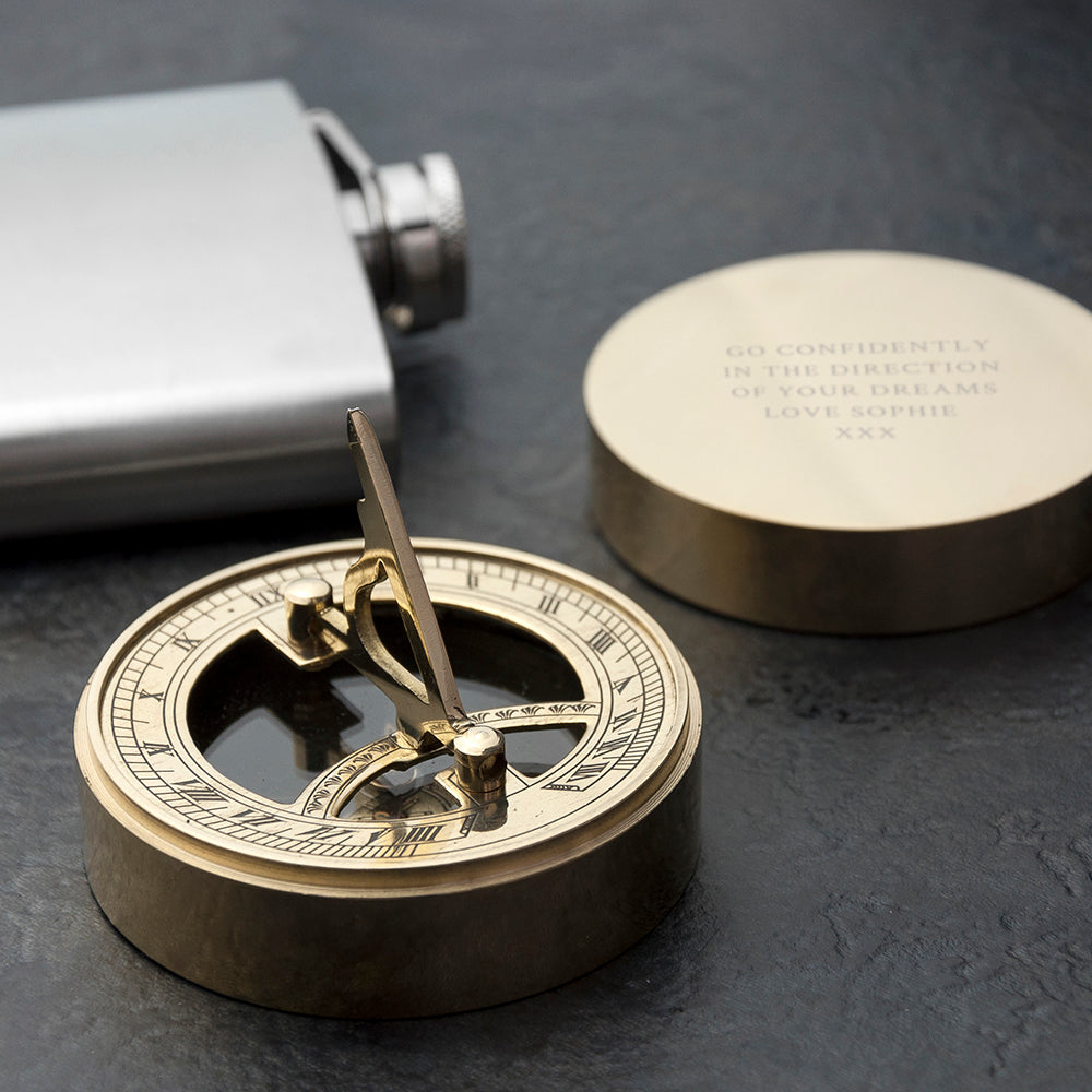 Personalised Graduation Brass Sundial Compass - Lovesakes