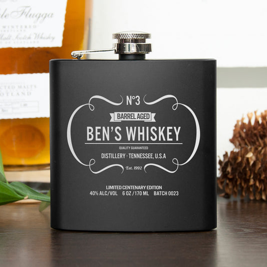 Personalized Vintage Whiskey Hip Flask